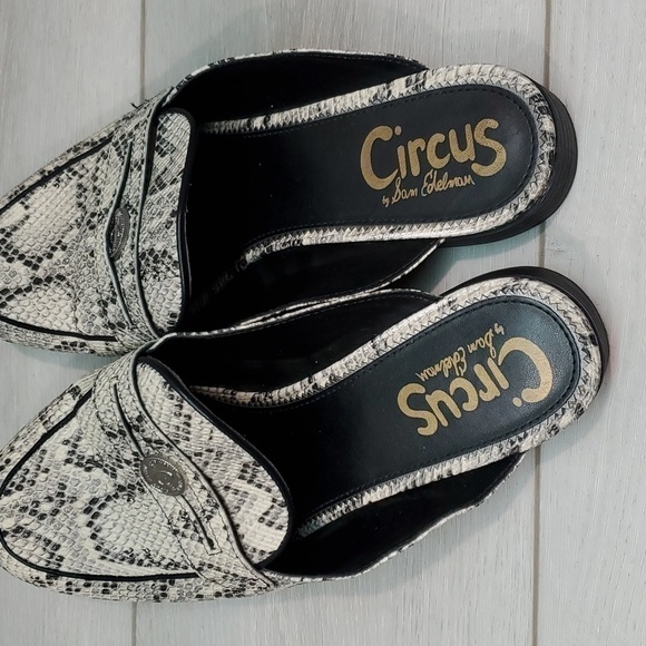 Circus by Sam Edelman Womens Hal Animal Snake Print mules shoes sz 9.5M - Picture 6 of 13